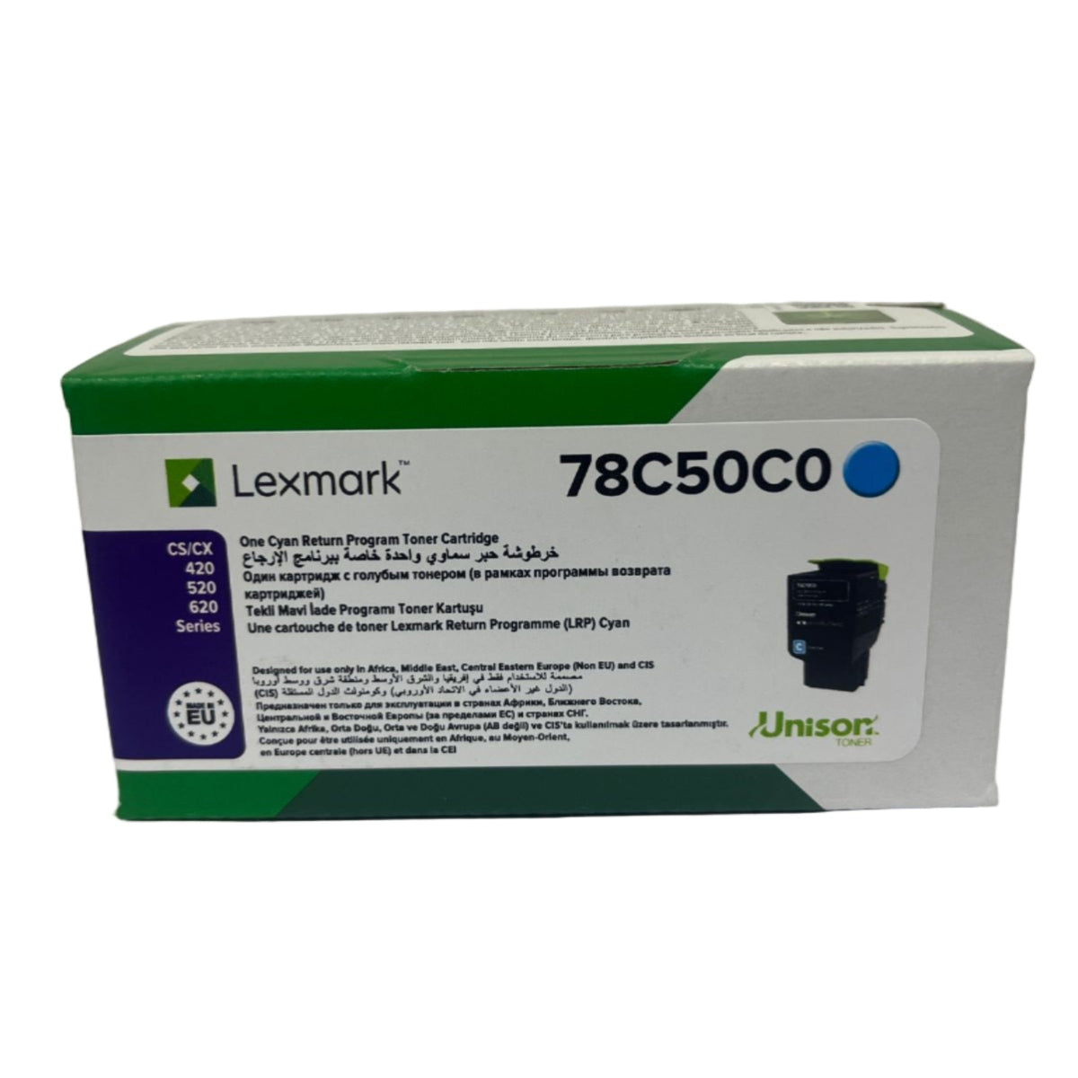 Lexmark 78C50C0 Cyan Return Program Toner Cartridge