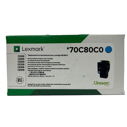 Lexmark Toner 70C80C0 Cyan (708C) FOR CS310/CS410/CS510