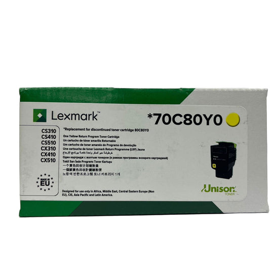 Lexmark  Toner 70C80Y0 Yellow (708Y) FOR CS310/CS410/CS510