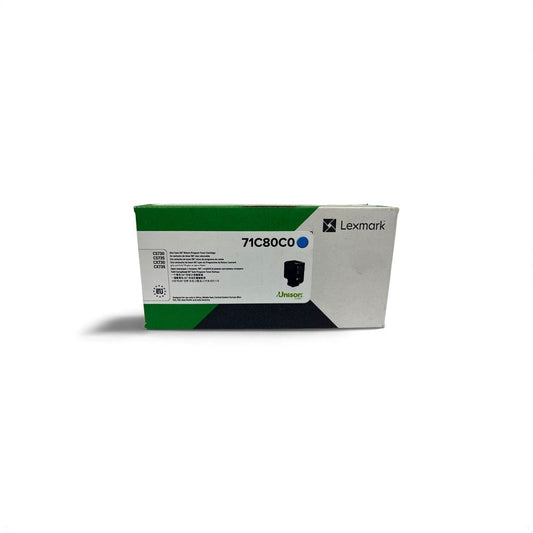 Lexmark 71C80C0 Cyan Return Program 5K Toner Cartridge