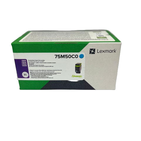 Lexmark Cyan Toner 75M50C0 For CS531, CS632, CX532, CX635