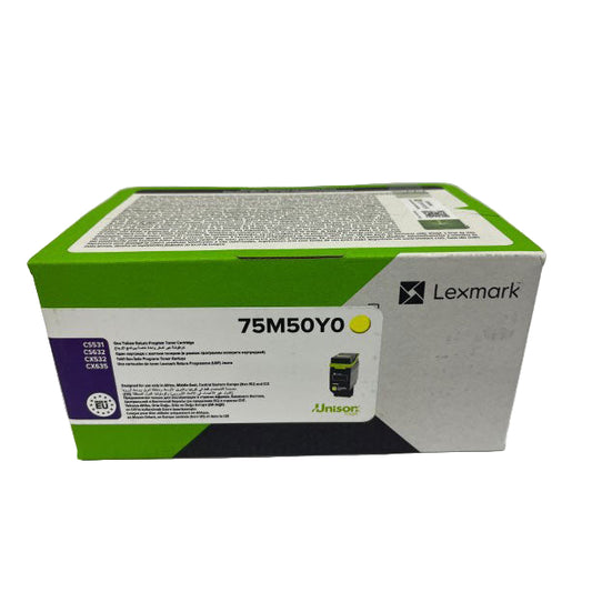 Lexmark Yellow Toner 75M50Y0 For CS531, CS632, CX532, CX635