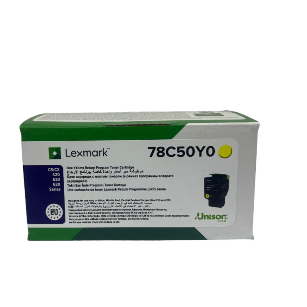 Lexmark 78C50Y0 Yellow Return Program Toner Cartridge