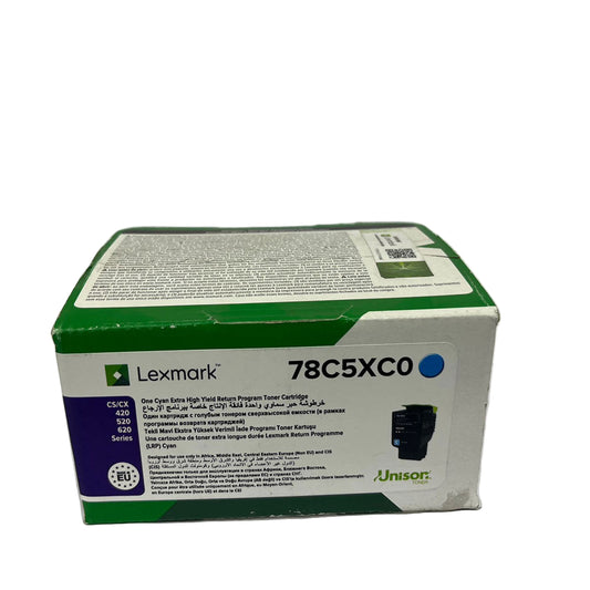Lexmark Cyan Toner 78C5XC0 For CS421dn / CS521dn / CS622de