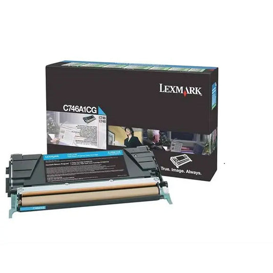 Lexmark Toner C746A1CG Cyan Return Program Toner Cartridge