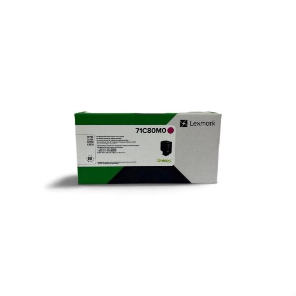 Lexmark 71C80M0 Magenta Return Program 5K Toner Cartridge