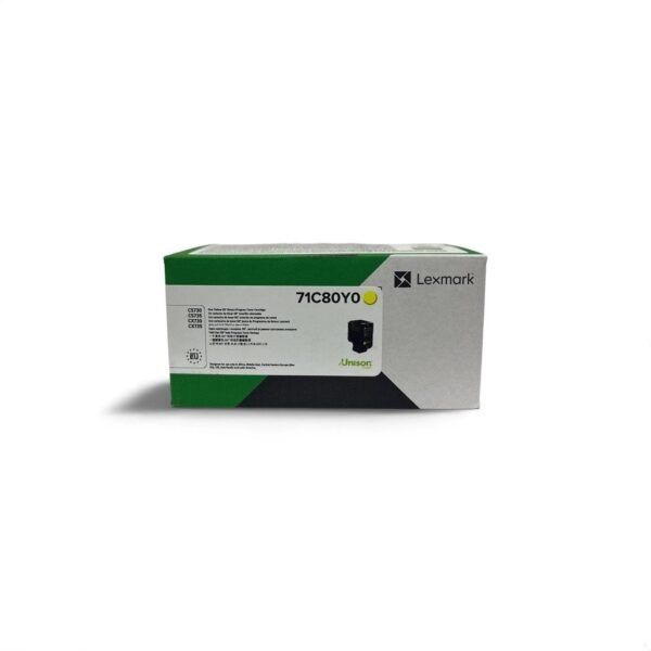 Lexmark 71C80Y0 Yellow Return Program 5K Toner Cartridge