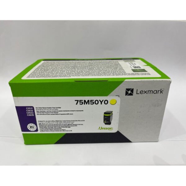 Lexmark Yellow Toner 75M50Y0 For CS531, CS632, CX532, CX635